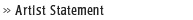 Artist Statement